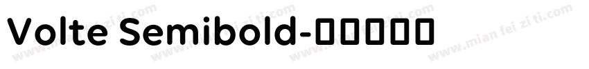 Volte Semibold字体转换